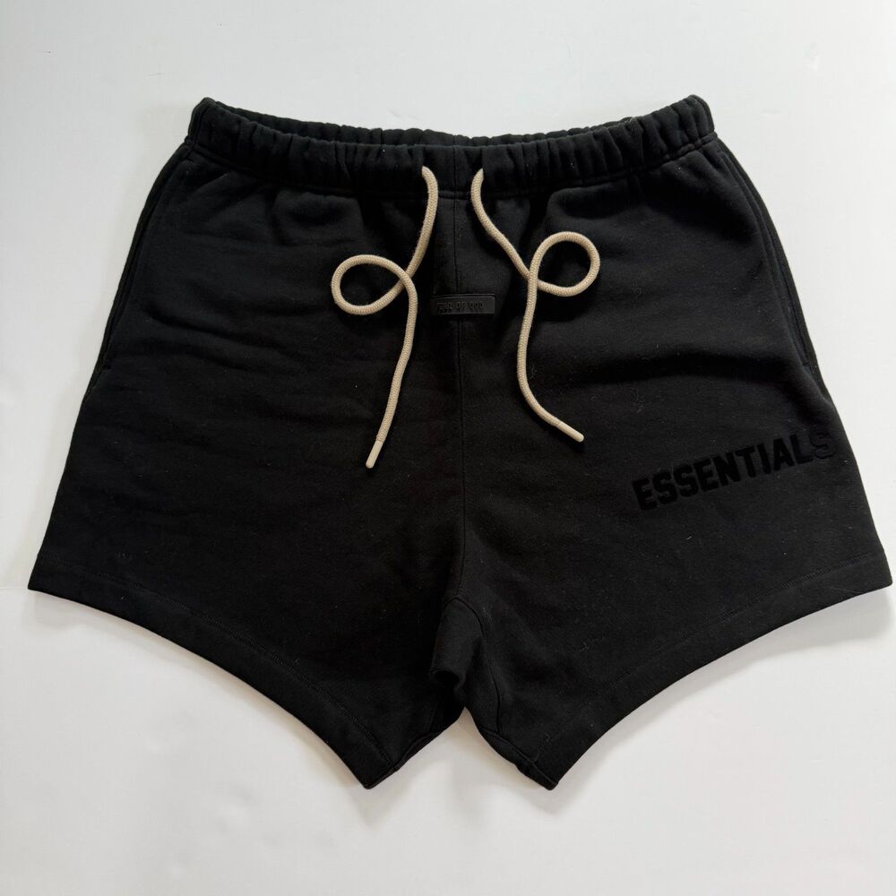 Fear of God Essentials Black Sweat Shorts